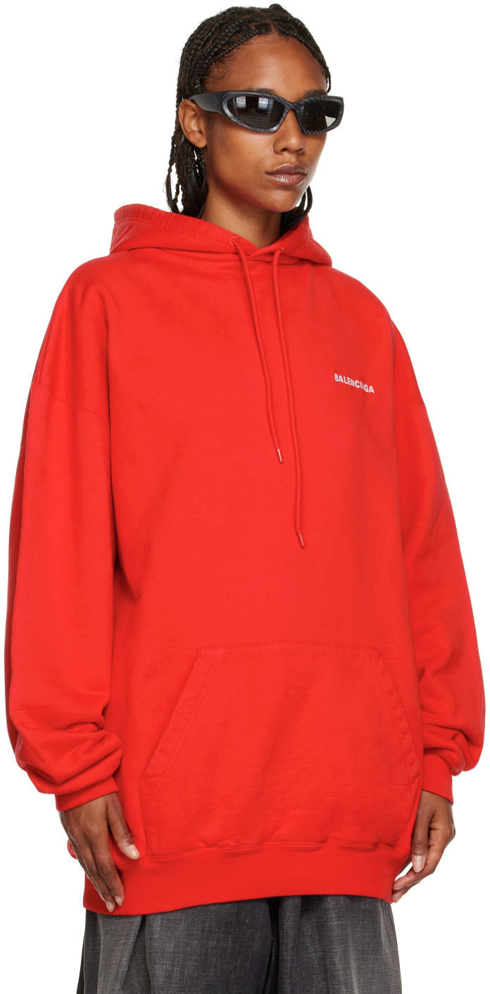 Balenciaga hoodie 2025 red logo